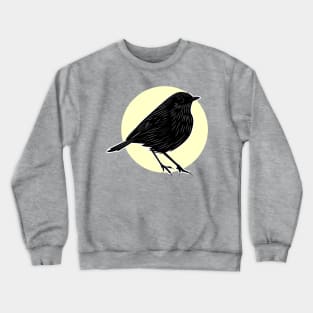 Small Bird Design Crewneck Sweatshirt